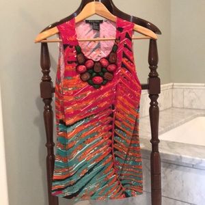 Etcetc Top Size Small with bead detail good cond